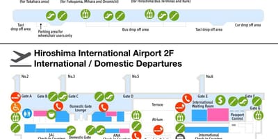 Mapa de hiroshima aeroporto