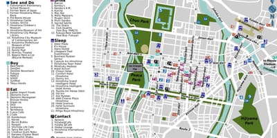 Hiroshima atraccións mapa
